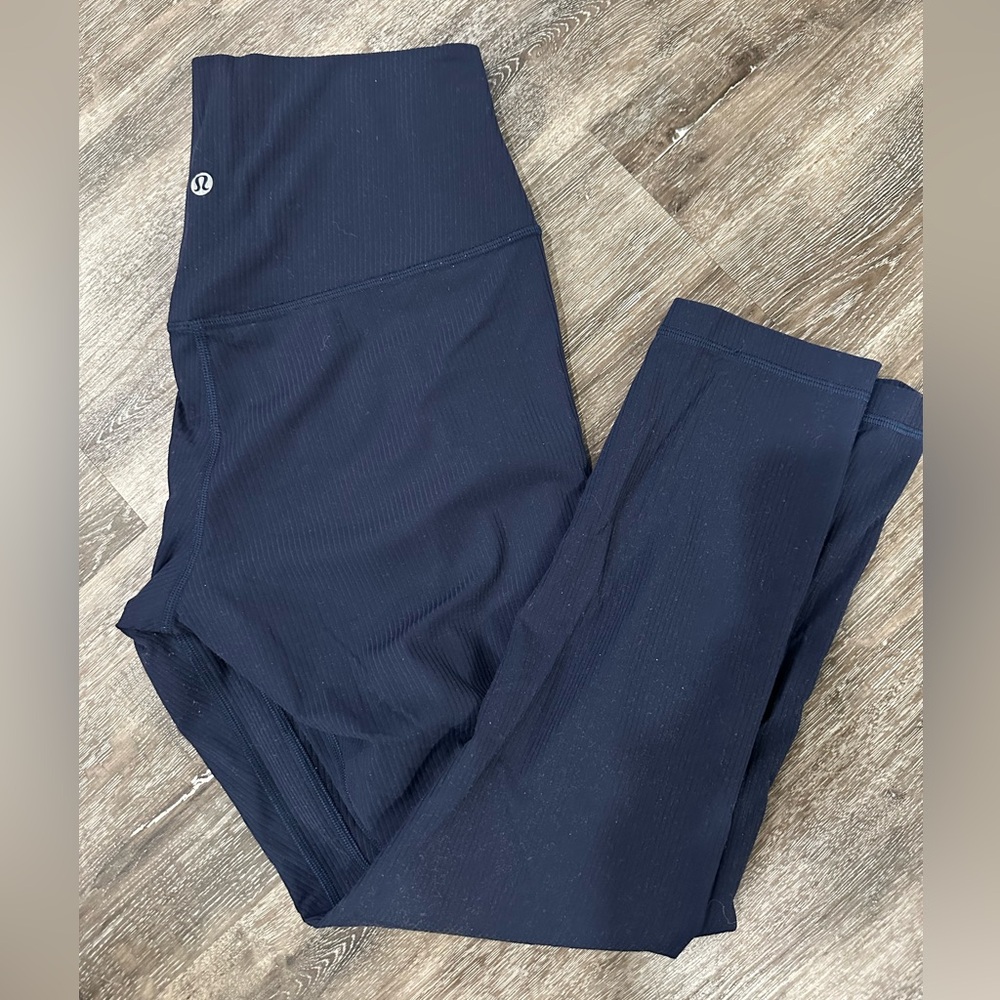 lululemon Align Ribbed High Rise Leggings 25” (Navy Blue)